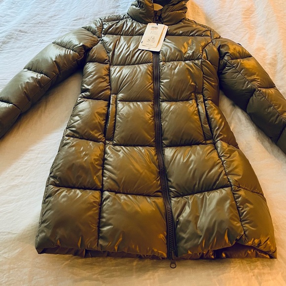 Animal Olive Green Women's Puffer Jacket - Picture 3 of 7